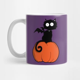 Pumpkin Bat Kitty Mug